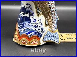 Royal Crown Derby Leaping Salmon Paperweight Bone China England Limited Edition