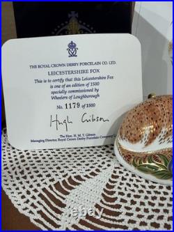 Royal Crown Derby Leicester Fox Imari Paperweight Collection In Box Limited Ed