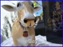 Royal Crown Derby Lilly the Farmyard Cow Paperweight withBox