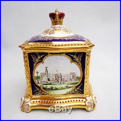 Royal Crown Derby Limited Edition 25. Coronation Silver Jubilee Casket Signed