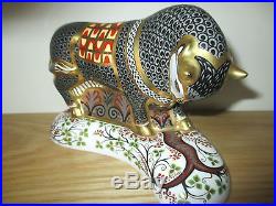 Royal Crown Derby Limited Edition Grecian Bull paperweight