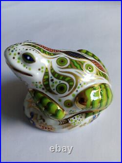 Royal Crown Derby Limited Edition Toad Paperweight, Signed By Artist, orig. Box