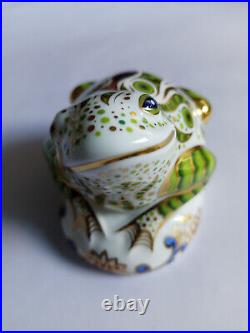 Royal Crown Derby Limited Edition Toad Paperweight, Signed By Artist, orig. Box