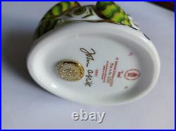 Royal Crown Derby Limited Edition Toad Paperweight, Signed By Artist, orig. Box