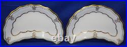 Royal Crown Derby Lombardy (2) Crescent Salad Plates, 8 1/8 (B6)