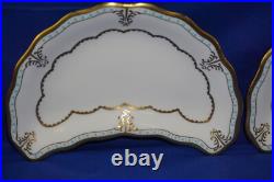 Royal Crown Derby Lombardy (2) Crescent Salad Plates, 8 1/8 (B6)