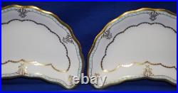 Royal Crown Derby Lombardy (2) Crescent Salad Plates, 8 1/8 (B6)