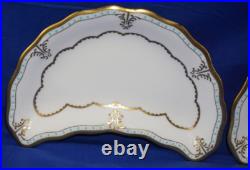 Royal Crown Derby Lombardy (2) Crescent Salad Plates, 8 1/8 (B6)