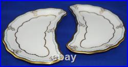 Royal Crown Derby Lombardy (2) Crescent Salad Plates, 8 1/8 (B6)