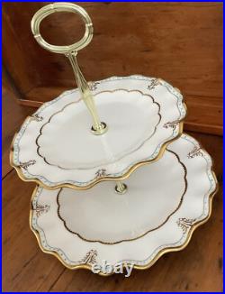 Royal Crown Derby Lombardy 2 Tier Serving Cake Stand A1127