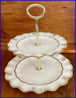Royal Crown Derby Lombardy 2 Tier Serving Cake Stand A1127