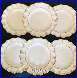 Royal Crown Derby Lombardy 26cm Bone China Dinner Plates Gold Rim