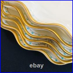 Royal Crown Derby Lombardy 26cm Bone China Dinner Plates Gold Rim