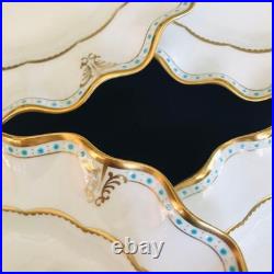 Royal Crown Derby Lombardy 26cm Bone China Dinner Plates Gold Rim