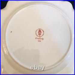 Royal Crown Derby Lombardy 26cm Bone China Dinner Plates Gold Rim