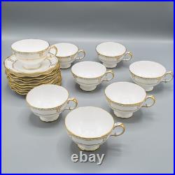Royal Crown Derby Lombardy 8 Footed Cup and 9 Saucers FREE USA SHIPPING