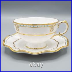 Royal Crown Derby Lombardy 8 Footed Cup and 9 Saucers FREE USA SHIPPING Royal Crown Derby Lombardy 8 Footed Cup and 9 Saucers FREE USA SHIPPING