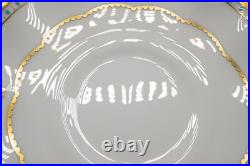 Royal Crown Derby Lombardy 8 Footed Cup and 9 Saucers FREE USA SHIPPING
