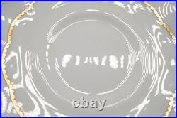 Royal Crown Derby Lombardy 8 Footed Cup and 9 Saucers FREE USA SHIPPING