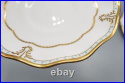 Royal Crown Derby Lombardy 8 Footed Cup and 9 Saucers FREE USA SHIPPING