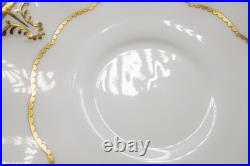 Royal Crown Derby Lombardy 8 Footed Cup and 9 Saucers FREE USA SHIPPING