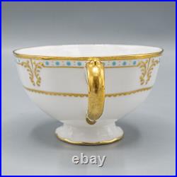 Royal Crown Derby Lombardy 8 Footed Cup and 9 Saucers FREE USA SHIPPING
