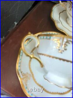 Royal Crown Derby Lombardy Footed Cup and Saucers Set of 4