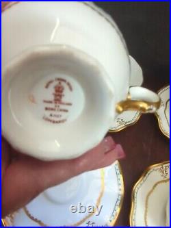 Royal Crown Derby Lombardy Footed Cup and Saucers Set of 4