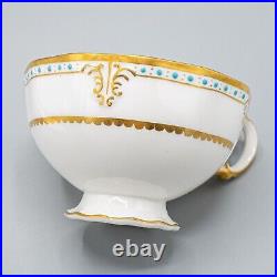 Royal Crown Derby Lombardy Footed Cup and Saucers Set of 8 FREE USA SHIPPING