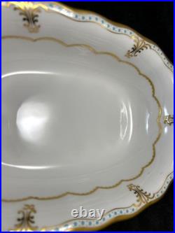 Royal Crown Derby Lombardy Group of Oval Vegetable Bowl and Gravy Boat