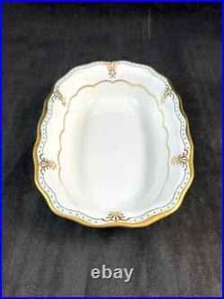 Royal Crown Derby Lombardy Group of Oval Vegetable Bowl and Gravy Boat