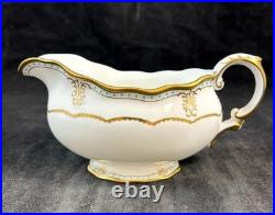 Royal Crown Derby Lombardy Group of Oval Vegetable Bowl and Gravy Boat