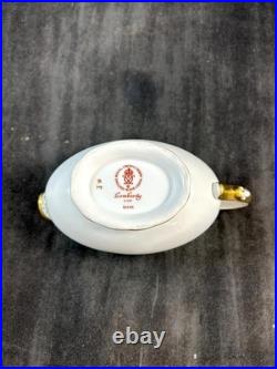 Royal Crown Derby Lombardy Group of Oval Vegetable Bowl and Gravy Boat