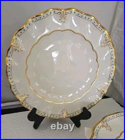 Royal Crown Derby Lombardy Sheffield Dessert Plates Set Of 9 Rare 8 3/4 Signed