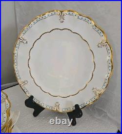 Royal Crown Derby Lombardy Sheffield Dessert Plates Set Of 9 Rare 8 3/4 Signed