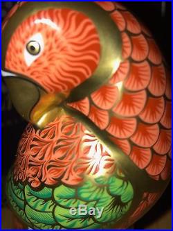 Royal Crown Derby Lorikeet Paperweight Limited Edition Boxed, Gold Stopper