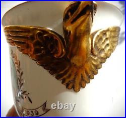 Royal Crown Derby Ltd Edition 1939 Eagle Handld Cup/vase King Geo VI Visit To Us