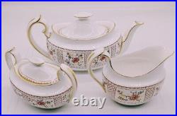 Royal Crown Derby Lucienne Teapot Creamer Sugar Pot Set