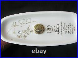 Royal Crown Derby Lurcher Paperweight, Exclusive Sinclairs, signed Sue Rowe, mint