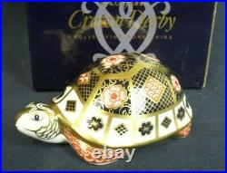 Royal Crown Derby MOTHER TORTOISE Imari Ltd Edt Paperweight gold stopper Boxed