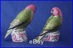 Royal Crown Derby Majestic Lovebirds Pair L/e 500 Paperweights New / Boxed