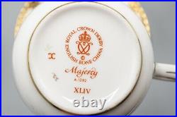 Royal Crown Derby Majesty 9 Flat Cups and 7 Saucers FREE USA SHIPPING