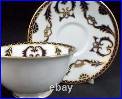 Royal Crown Derby Majesty Cobalt 5 Piece Place Setting with Footed Cup A1292