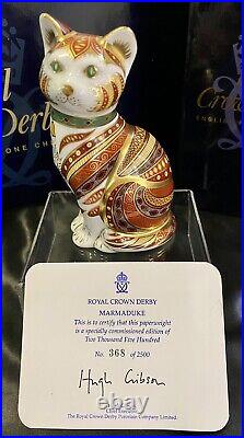 Royal Crown Derby Marmaduke the cat Paperweight