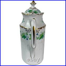 Royal Crown Derby Medford Burford Coffee Pot 1967 Ivy Bone China England