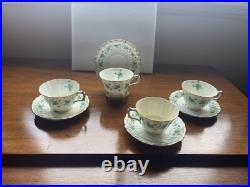 Royal Crown Derby Medway (Buford) China Set Of 4 Cream Soups And Plates England
