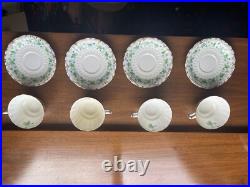 Royal Crown Derby Medway (Buford) China Set Of 4 Cream Soups And Plates England