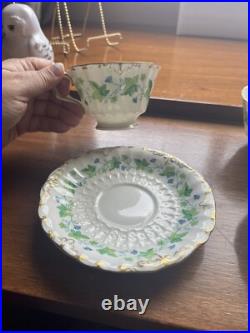 Royal Crown Derby Medway (Buford) China Set Of 4 Cream Soups And Plates England