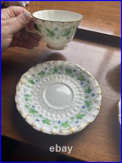 Royal Crown Derby Medway (Buford) China Set Of 4 Cream Soups And Plates England