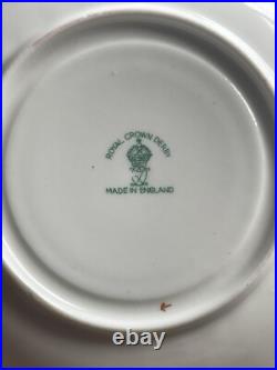 Royal Crown Derby Medway (Buford) China Set Of 4 Cream Soups And Plates England